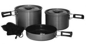 5pc Hard Anodized Camping Cookware Set