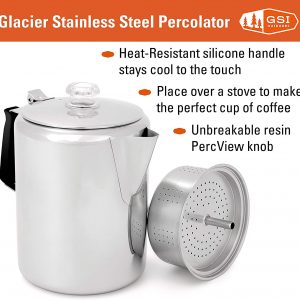 Stainless Steel Percolator 6 Cup Coffee Pot