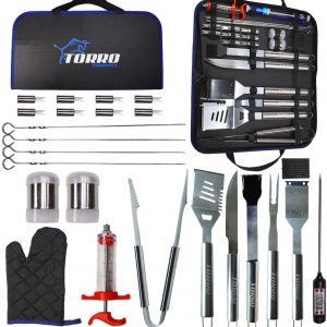 Torro 25PCS Stainless Steel Grill Tool Set