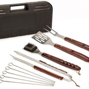 18 Piece Wooden Handle Grill Set